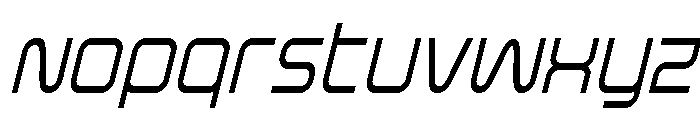 Fox on the Go Condensed Italic Font LOWERCASE