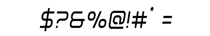 Fox on the Go Condensed SemiIt Font OTHER CHARS