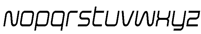 Fox on the Go Condensed SemiIt Font LOWERCASE