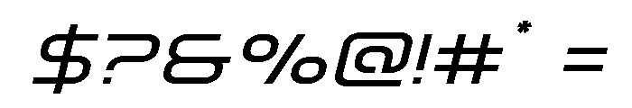 Fox on the Go Expanded Italic Font OTHER CHARS