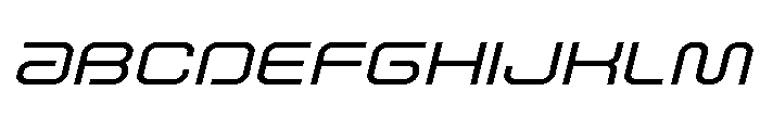 Fox on the Go Expanded Italic Font UPPERCASE