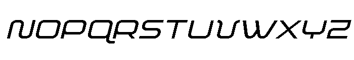 Fox on the Go Expanded Italic Font UPPERCASE