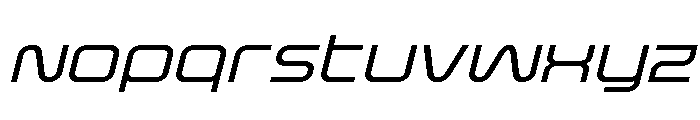 Fox on the Go Expanded Italic Font LOWERCASE