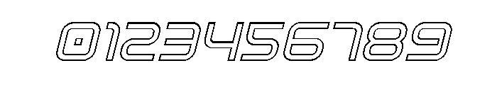 Fox on the Go Outline Italic Font OTHER CHARS
