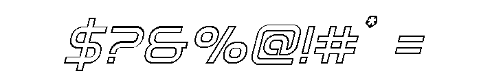 Fox on the Go Outline Italic Font OTHER CHARS