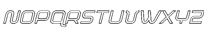 Fox on the Go Outline Italic Font UPPERCASE