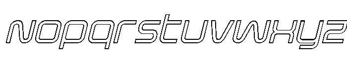 Fox on the Go Outline Italic Font LOWERCASE