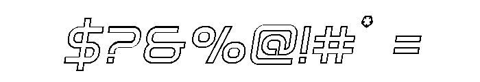 Fox on the Go Outline SemiItal Font OTHER CHARS