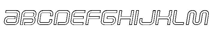 Fox on the Go Outline SemiItal Font UPPERCASE