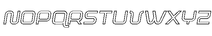 Fox on the Go Outline SemiItal Font UPPERCASE