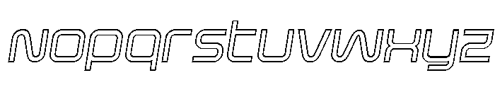 Fox on the Go Outline SemiItal Font LOWERCASE