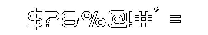 Fox on the Go Outline Font OTHER CHARS
