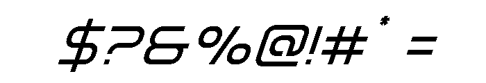 Fox on the Go Super-Italic Font OTHER CHARS