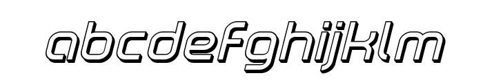 Fox on the Run 3D Italic Font LOWERCASE