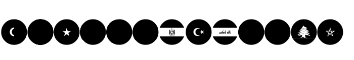 font arabic flags Font UPPERCASE