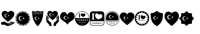 font turkey color Font LOWERCASE