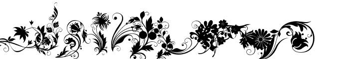 fotograami-flower Font LOWERCASE