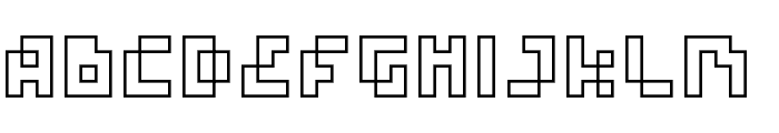 four pixel caps outline Font LOWERCASE