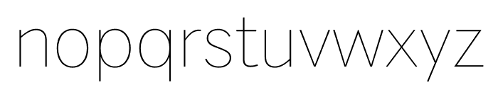 Foundation Sans Condensed Thin Font LOWERCASE