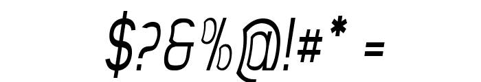 Foxfire-CondensedItalic Font OTHER CHARS