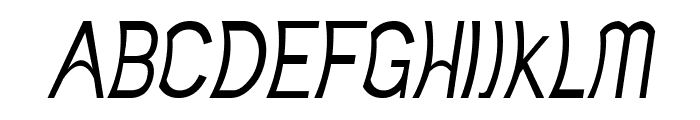 Foxfire-CondensedItalic Font UPPERCASE