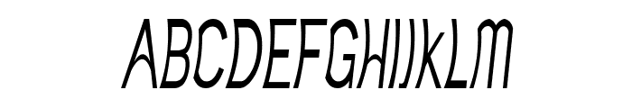 Foxfire-ExtracondensedItalic Font UPPERCASE