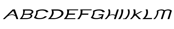 Foxfire-ExtraexpandedItalic Font UPPERCASE