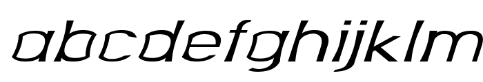 Foxfire-ExtraexpandedItalic Font LOWERCASE