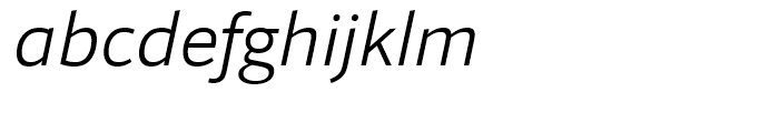 Foro Sans Light Italic Font LOWERCASE