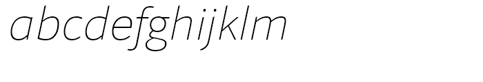 Foro Sans Thin Italic Font LOWERCASE