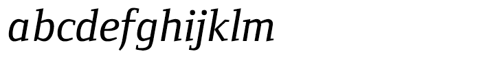 Foundry Form Serif Medium Italic Font LOWERCASE