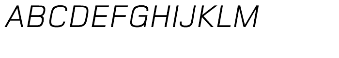 Foundry Monoline Italic Font UPPERCASE