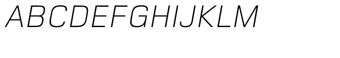 Foundry Monoline Light Italic Font UPPERCASE
