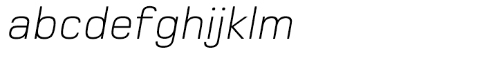 Foundry Monoline Light Italic Font LOWERCASE