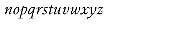 Foundry Old Style Normal Italic Font LOWERCASE
