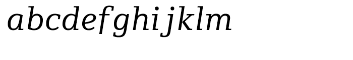Foundry Origin Book Italic Font LOWERCASE