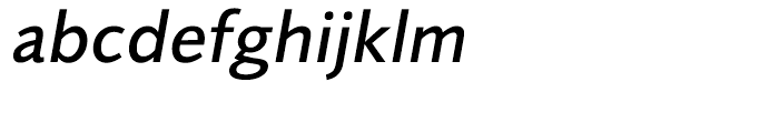 Foundry Sans Medium Italic Font LOWERCASE