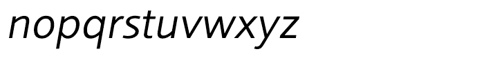 Foundry Sans Normal Italic Font LOWERCASE