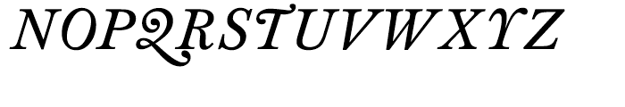 Foundry Wilson Italic Font UPPERCASE