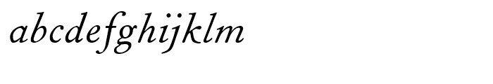 Fournier Italic Tall Capitals Font LOWERCASE