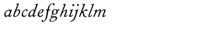 Fournier Italic Font LOWERCASE
