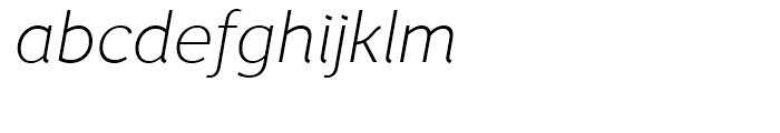 Fox Grotesque Pro Thin Italic Font LOWERCASE