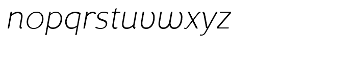 Fox Grotesque Pro Thin Italic Font LOWERCASE