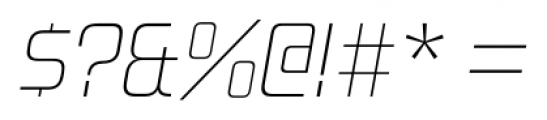 Forgotten Futurist Extralight Italic Font OTHER CHARS