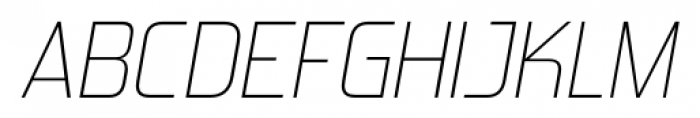 Forgotten Futurist Extralight Italic Font UPPERCASE