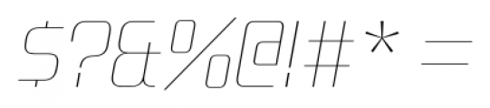 Forgotten Futurist Ultralight Italic Font OTHER CHARS