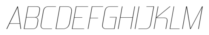 Forgotten Futurist Ultralight Italic Font UPPERCASE