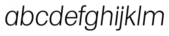 Formula Serial Light Italic Font LOWERCASE
