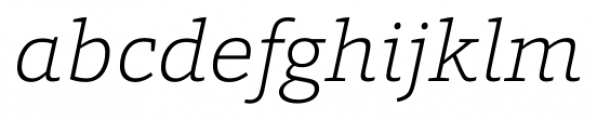 Foro Extra Light Italic Font LOWERCASE