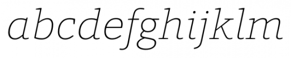 Foro Rounded Thin Italic Font LOWERCASE